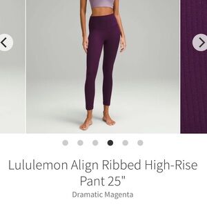 lululemon Align Ribbed High-Rise Pant 25”